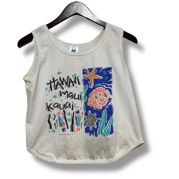 Vintage Model T Hawaii Maui Kauai Tank Top *Stained Women's Size M 17 x 19 - Picture 1 of 6